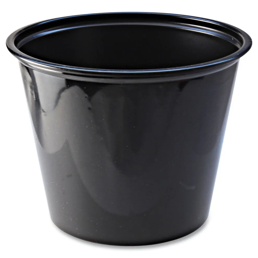 Fabri-Kal 5.5 oz. Plastic Portion Cups - Black (2500/Carton)