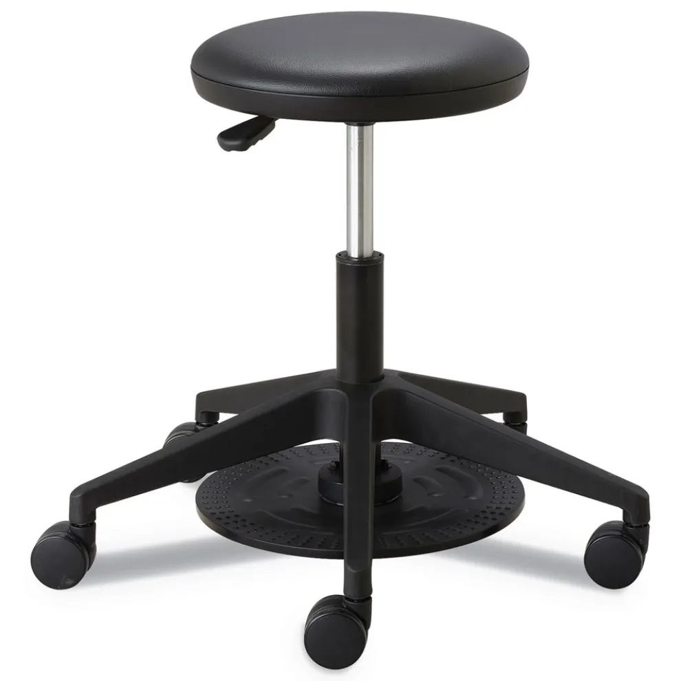 Safco 19.25 in. - 24.25 in. Seat Height, Supports Up to 250 lbs., Lab Stool - Black