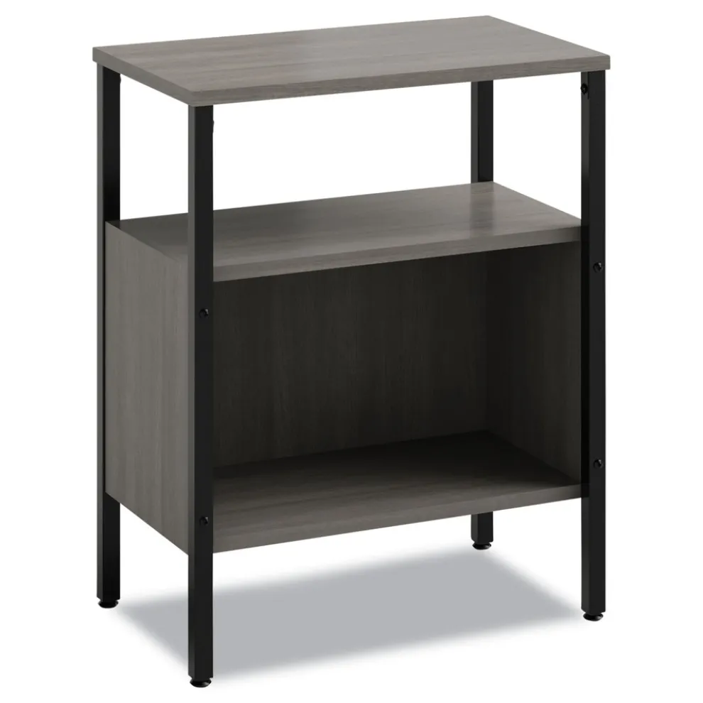 Safco Simple 23.5 in. W x 14 in. D x 29.6 in. H Two-Shelf Storage - Gray