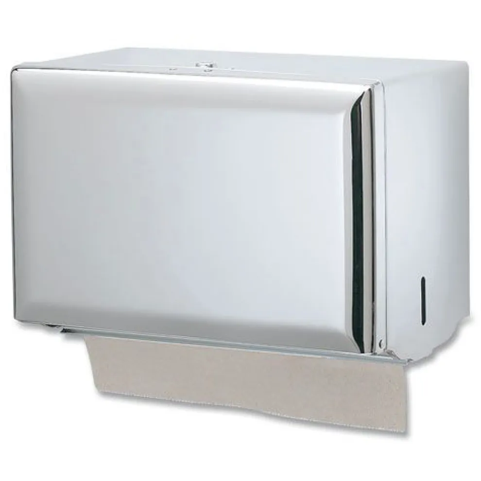 San Jamar 10.75 in. x 6 in. x 7.5 in. Singlefold Paper Towel Dispenser - Chrome