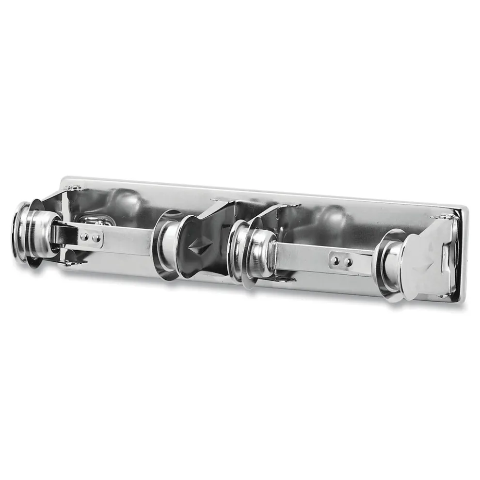 San Jamar 12.38 in. x 4.5 in. x 2.75 in. Locking Toilet Tissue Dispenser - Chrome