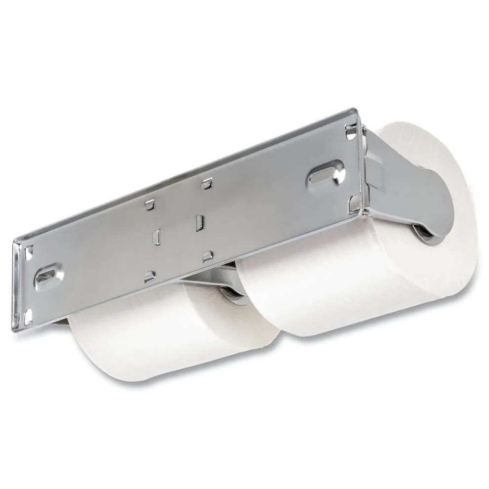 San Jamar 12.38 in. x 4.5 in. x 2.75 in. Locking Toilet Tissue Dispenser - Chrome