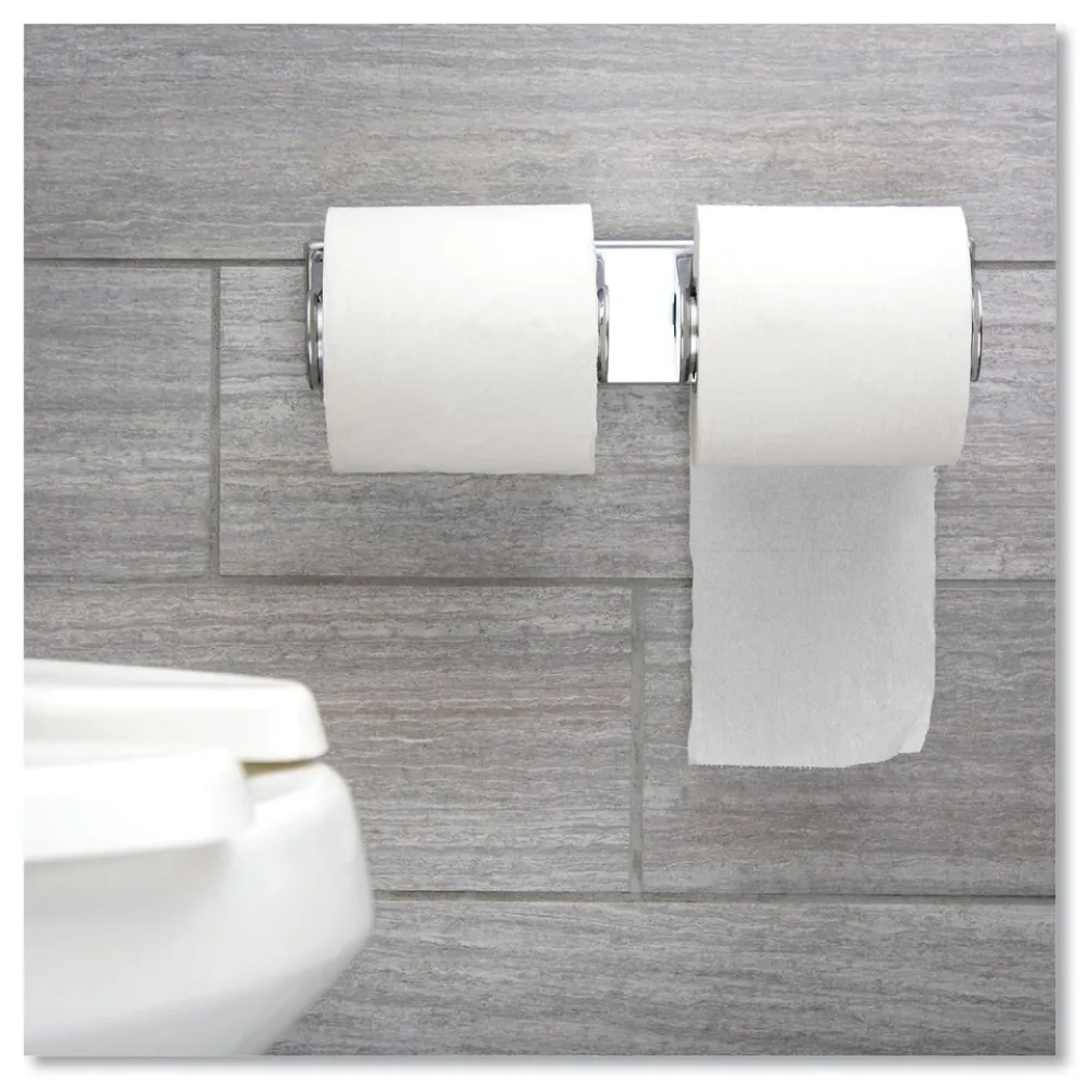 San Jamar 12.38 in. x 4.5 in. x 2.75 in. Locking Toilet Tissue Dispenser - Chrome