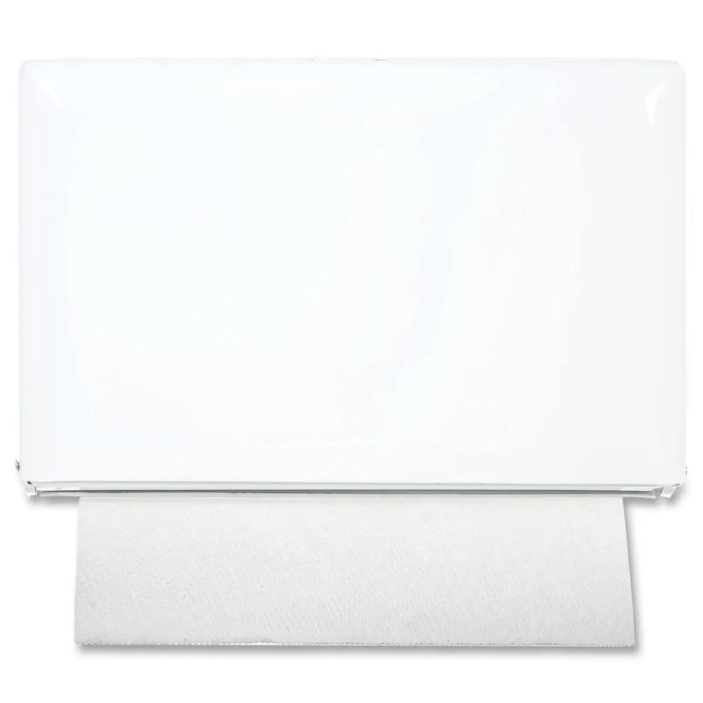 San Jamar 10.75 in. x 6 in. x 7.5 in. Singlefold Paper Towel Dispenser - White