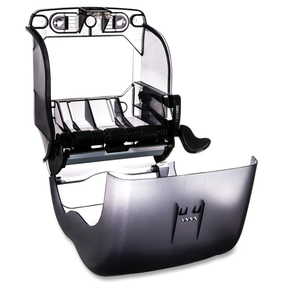 San Jamar 12.5 in. x 8.5 in. x 12.75 in. Oceans Element Lever Roll Towel Dispenser - Black Pearl