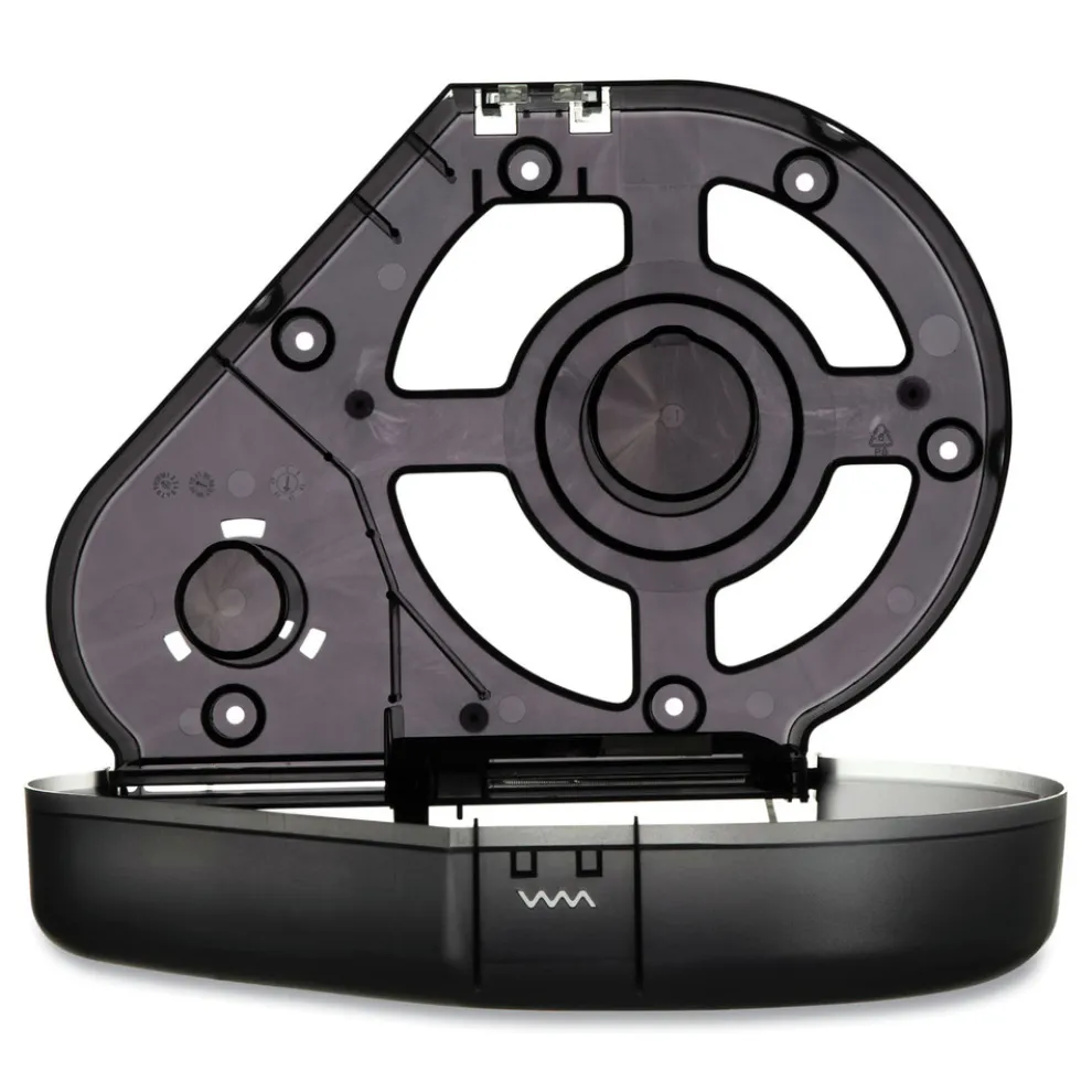 San Jamar Oceans Reserva 16.75 in. x 5.5 in. x 12.25 in. Jumbo Tissue Dispenser with Stub - Black Pearl