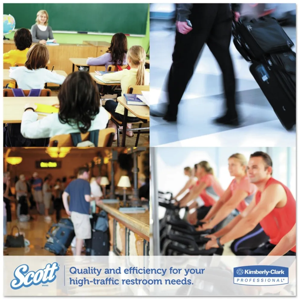 Scott Essential 3.55 in. x 2000 ft. 2-Ply Septic Safe JRT Extra Long Bathroom Tissue - White (6 Rolls/Carton)