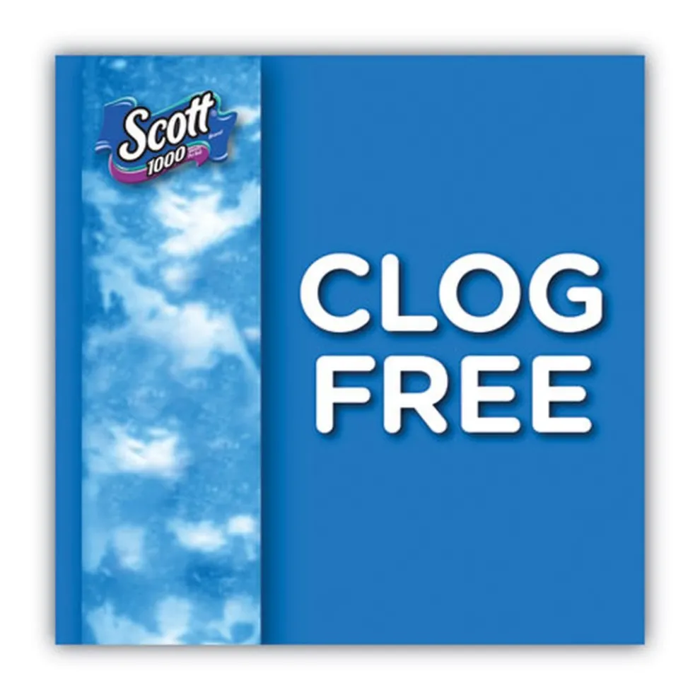 Scott 1-Ply 4.1 in. x 3.7 in. Septic Safe Toilet Paper - White (48/Carton)