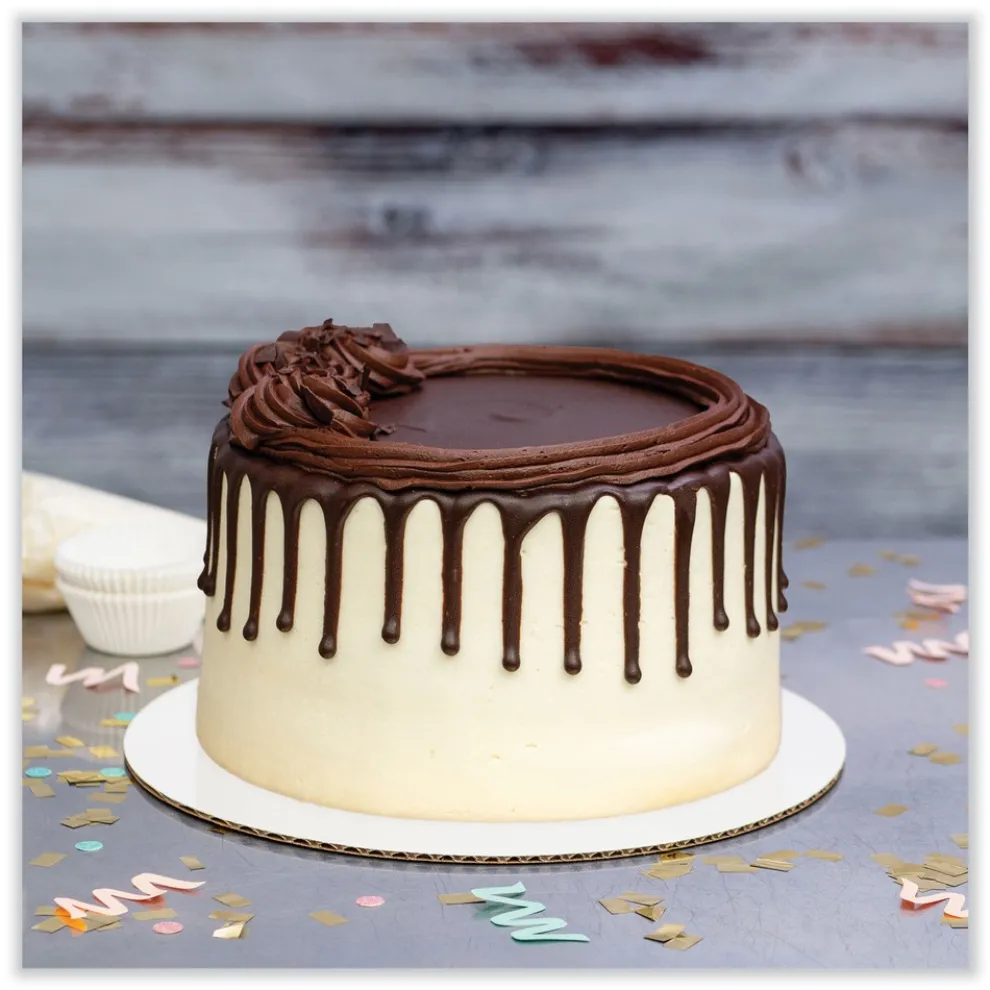 SCT 14 in. Diameter Bright White Paper Cake Circles - White (100/Carton)