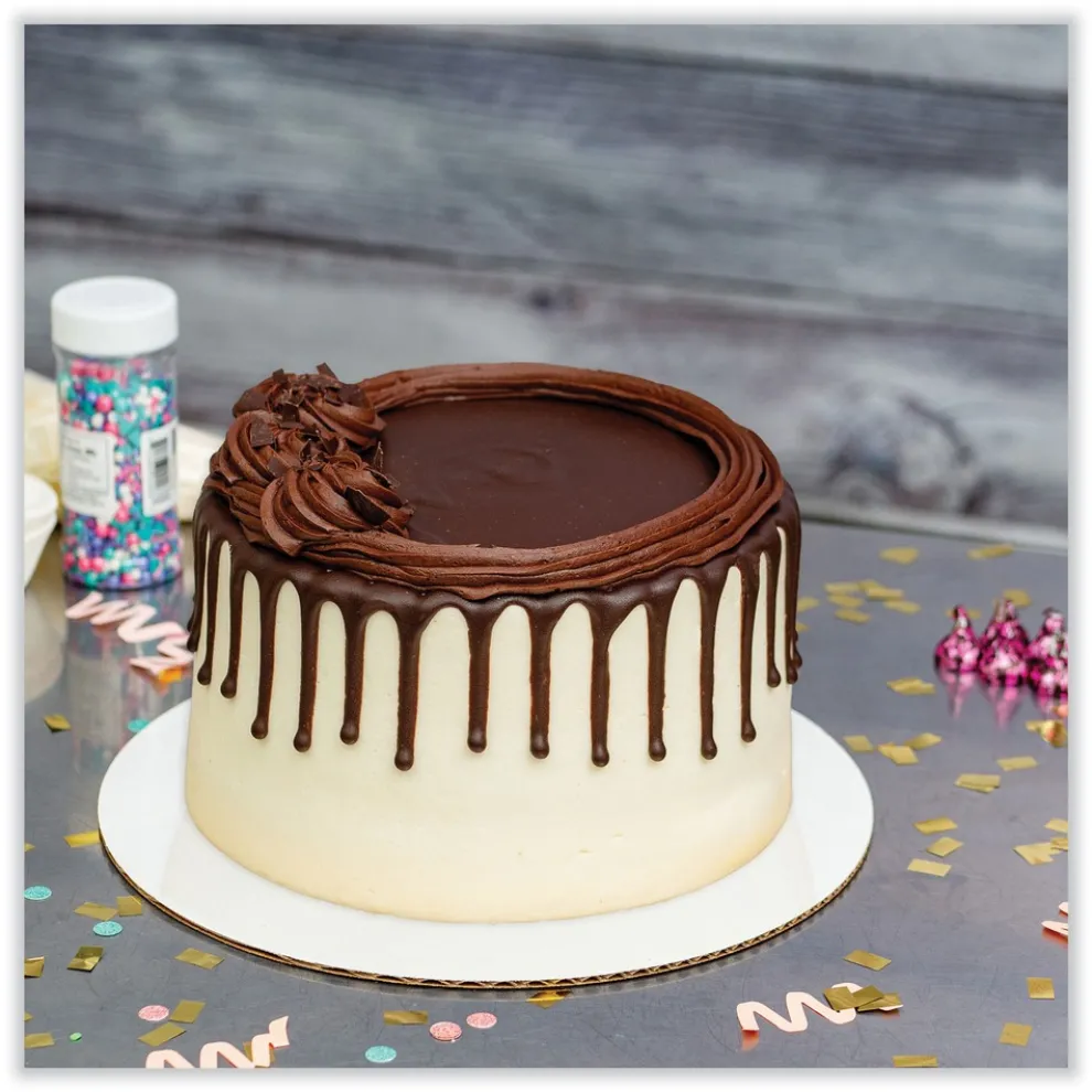 SCT 14 in. Diameter Bright White Paper Cake Circles - White (100/Carton)