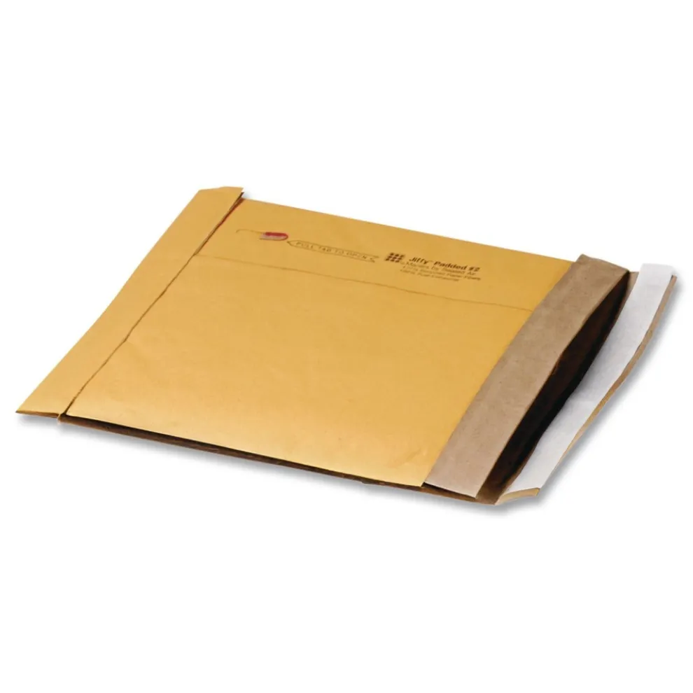 Sealed Air Jiffy #2 Paper Padding Self-Adhesive Closure 8.5 in. x 12 in. Padded Mailer - Natural Kraft (100/Carton)