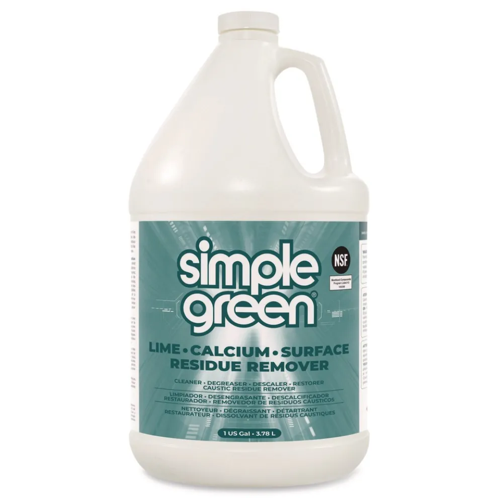 Simple Green Lime Calcium Surface Residue Remover, 1 gal Bottle, 6/Carton