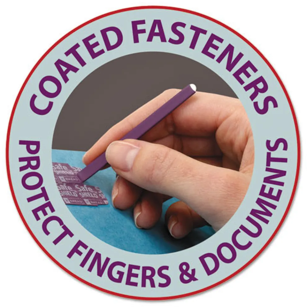 Smead 1 Divider Four SafeSHIELD Fasteners Legal Size Four-Section Pressboard Top Tab Classification Folders - Blue (10/Box)