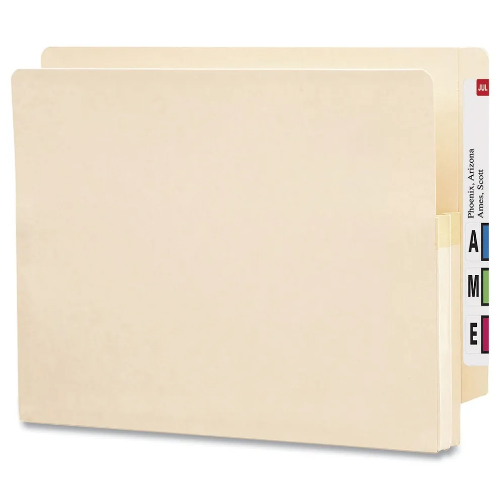 Smead 1.75 in. Expansion Manila End Tab File Pockets - Letter, Manila (25/Box)