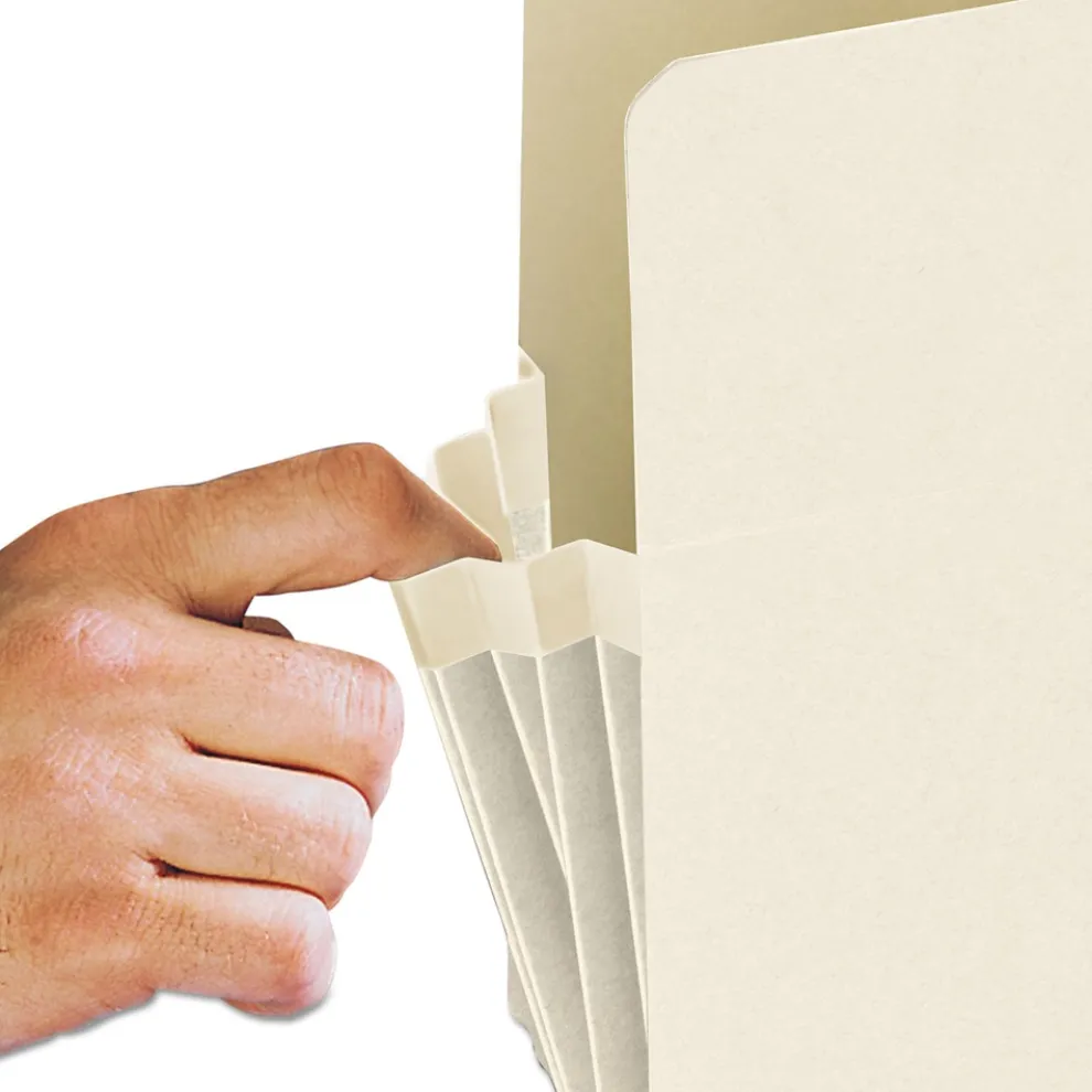 Smead 1.75 in. Expansion Manila End Tab File Pockets - Letter, Manila (25/Box)