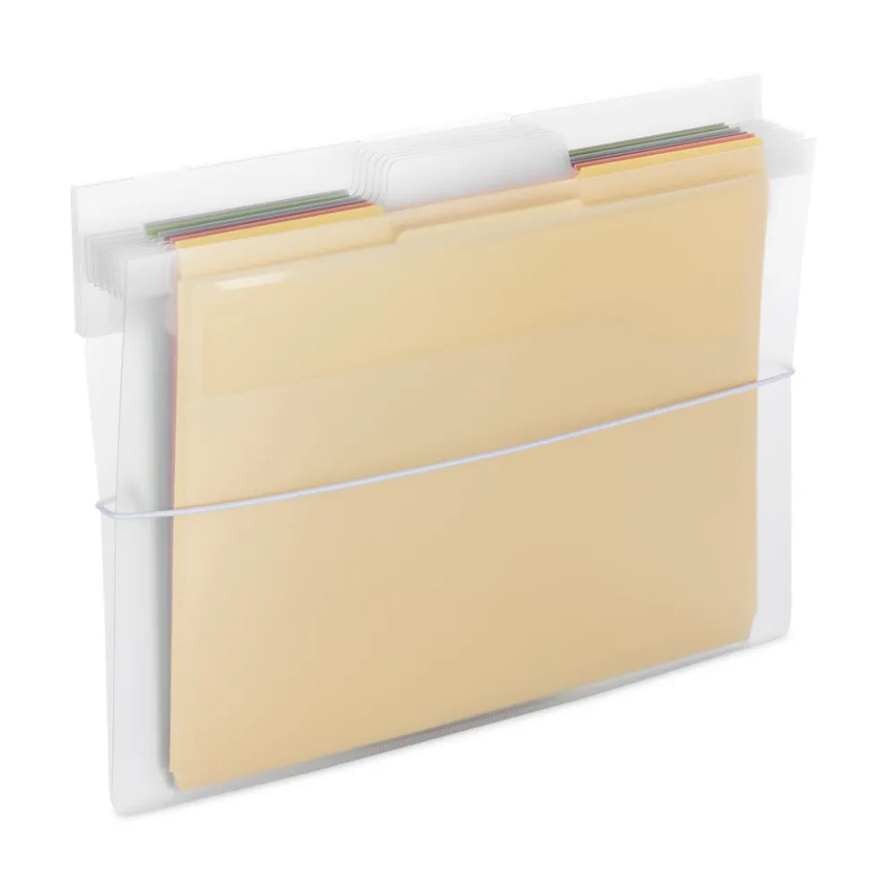 Smead 14.25 in. x 24.25 in. Letter Size Cascading Wall Organizer - Blue/Clear/Gray/Green/Orange/Pink/Purple