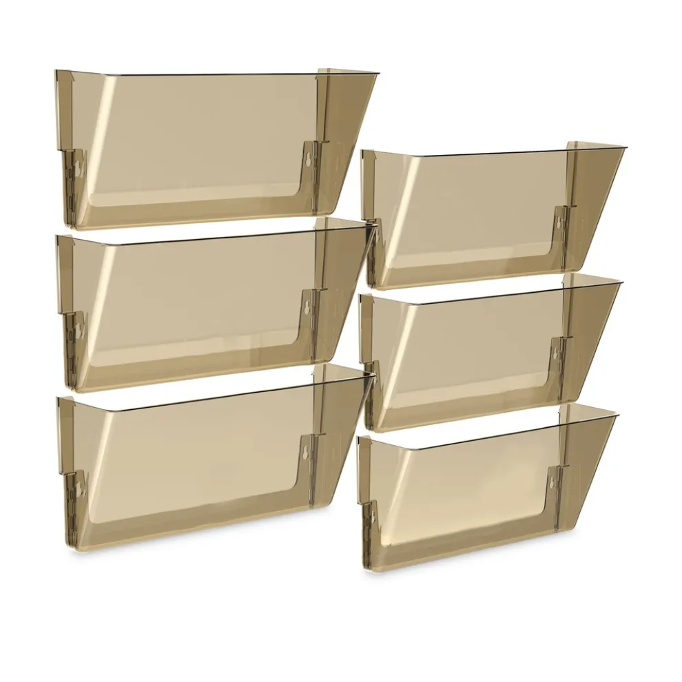 Storex 16 in. x 4 in. x 7 in. Legal Size Wall File - Smoke