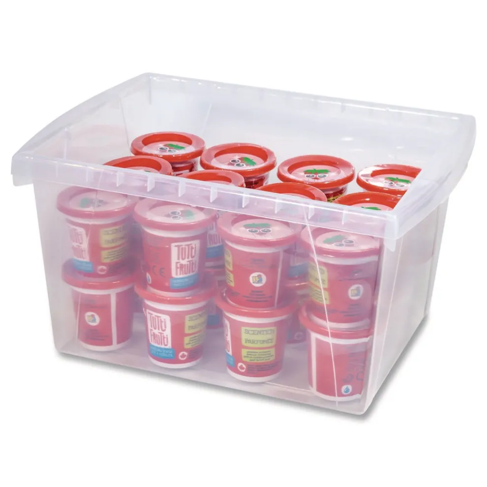 Storex Storage Bins, with Snap-On Lid, 4 gal, 11.25 x 13.53 x 7.87, Translucent, 6/Pack