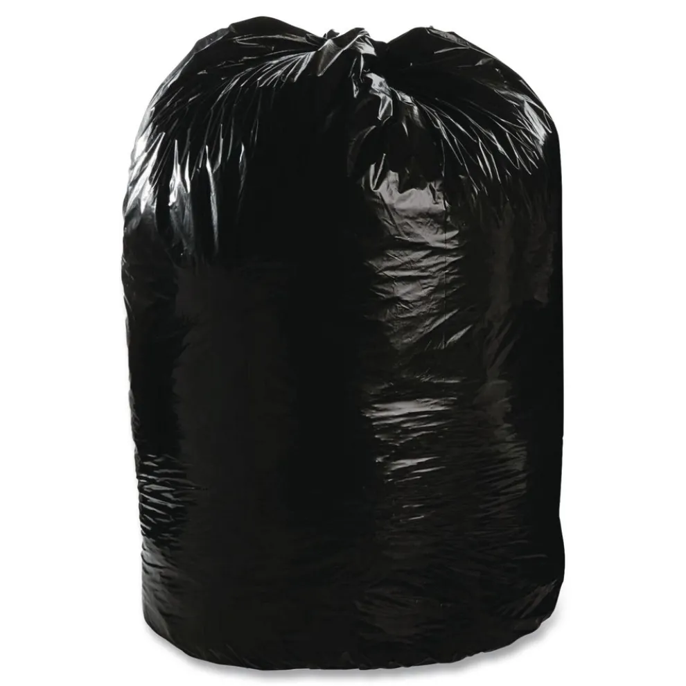 Stout by Envision 50 in. x 51 in. 65-Gallon 1.5 mil. Total Recycled Content Plastic Trash Bags - Black/Brown (100/Carton)