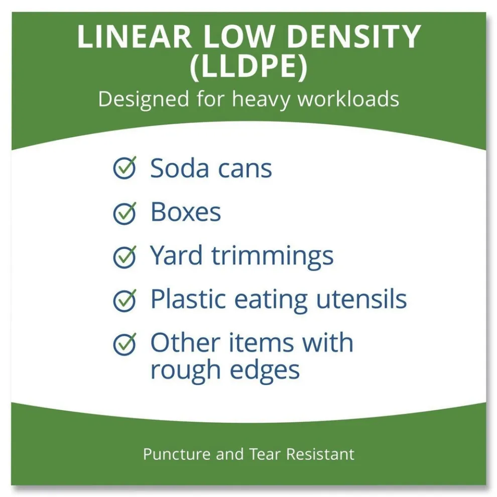 Stout by Envision 36 in. x 58 in. 1.5 mil. 60 Gallon Total Recycled Content Plastic Trash Bags - Brown/ Black (100/Carton)