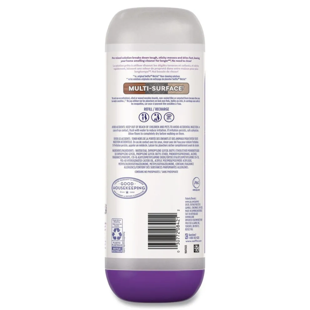 Swiffer 25.3 oz PowerMop Cleaning Solution and Pads Refill Pack - Lavender (4/Carton)