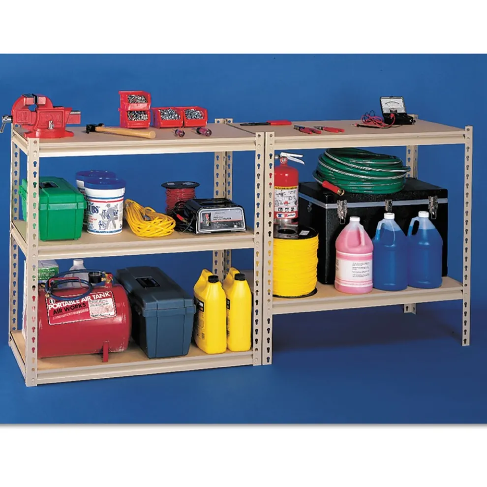 Tennsco Stur-D-Stor 36.5 in. W x 18.5 in. D x 72 in. H Five-Shelf Shelving - Sand