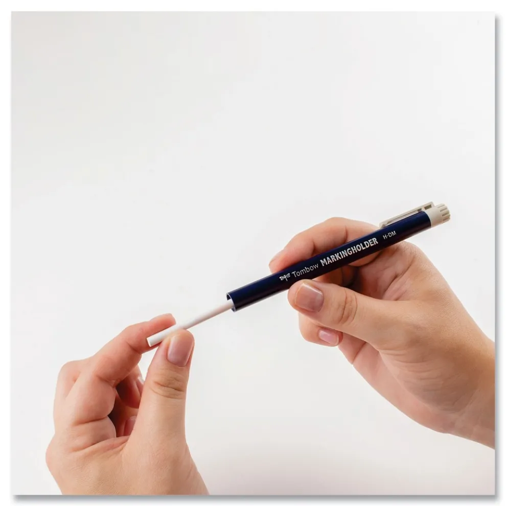 Tombow 4.4 millimeter Mechanical Wax-Based Marking Pencil Refills - White (10/Box)