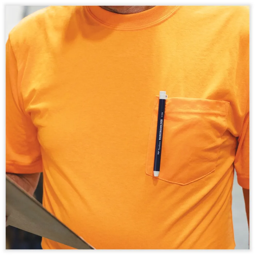 Tombow 4.4 millimeter Mechanical Wax-Based Marking Pencil Refills - White (10/Box)