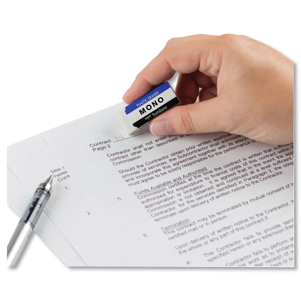 Tombow Mono Rectangular Block Eraser for Pencil Marks - White/Small