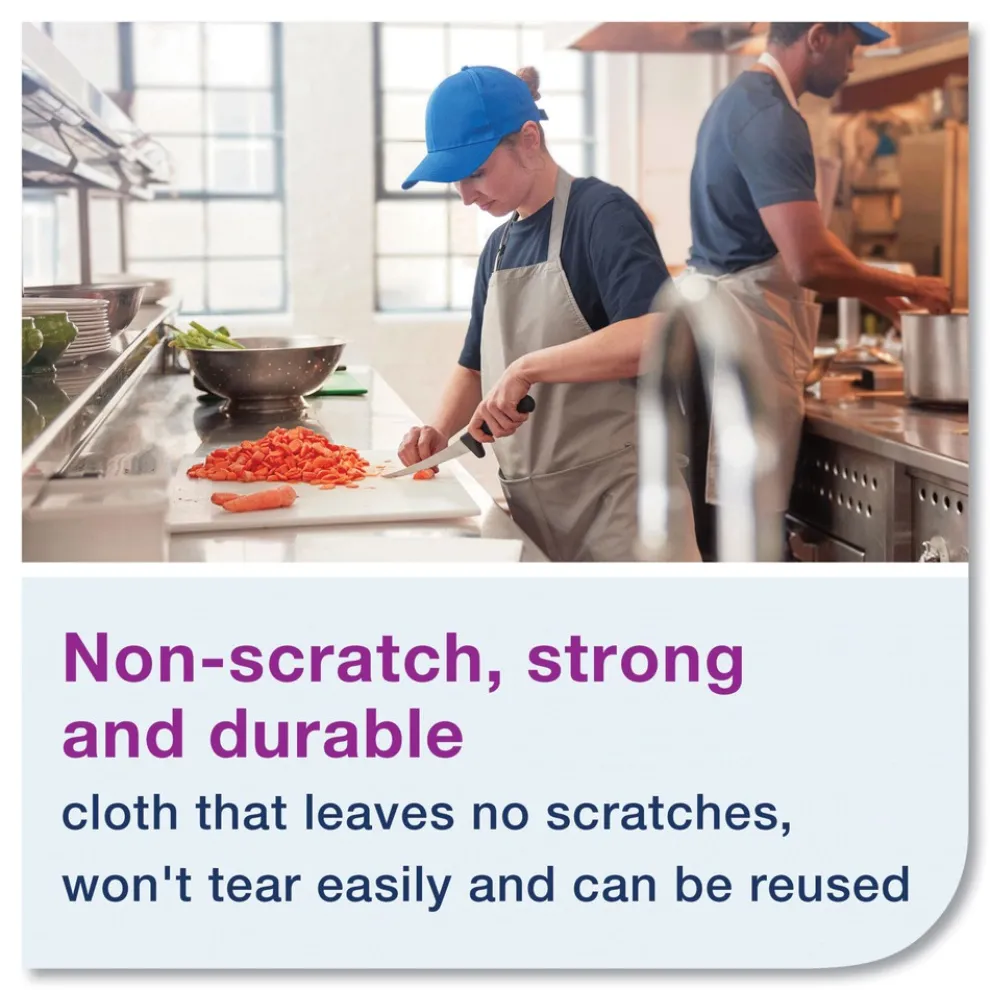 Tork 192815 13 in. x 21 in. 1-Ply 2 in 1 Wiper - White (120/Carton)