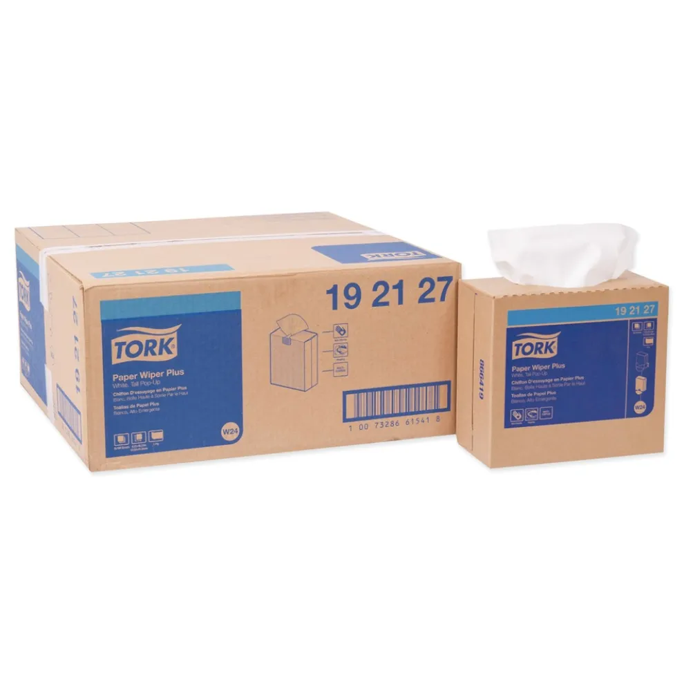 Tork 9.25 in. x 16.25 in. Multipurpose Paper Wiper - White (8/Carton)