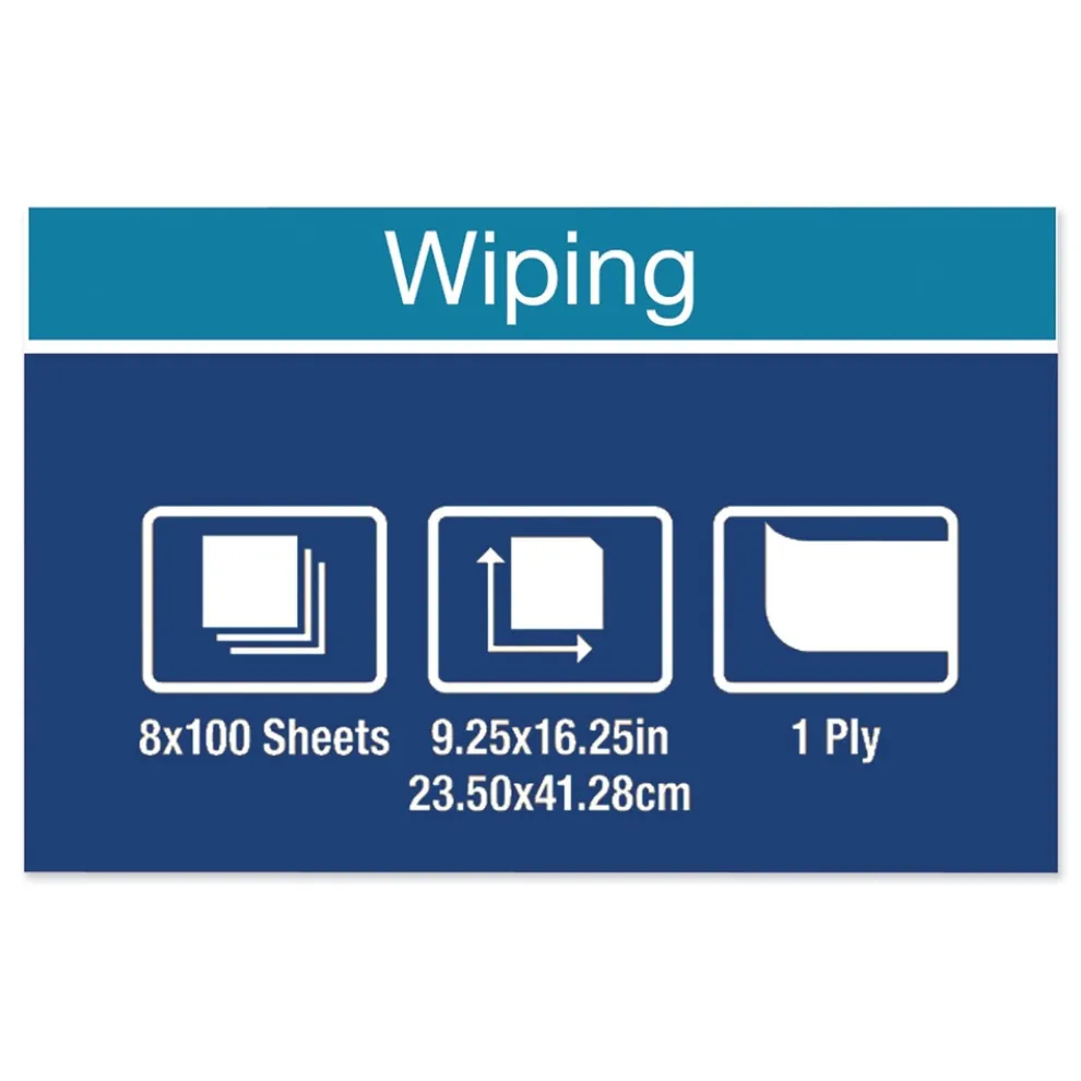 Tork 9.25 in. x 16.25 in. Multipurpose Paper Wiper - White (8/Carton)