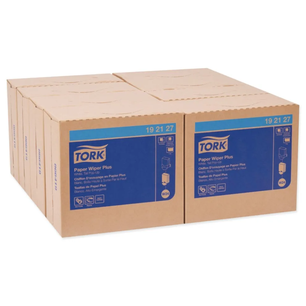 Tork 9.25 in. x 16.25 in. Multipurpose Paper Wiper - White (8/Carton)