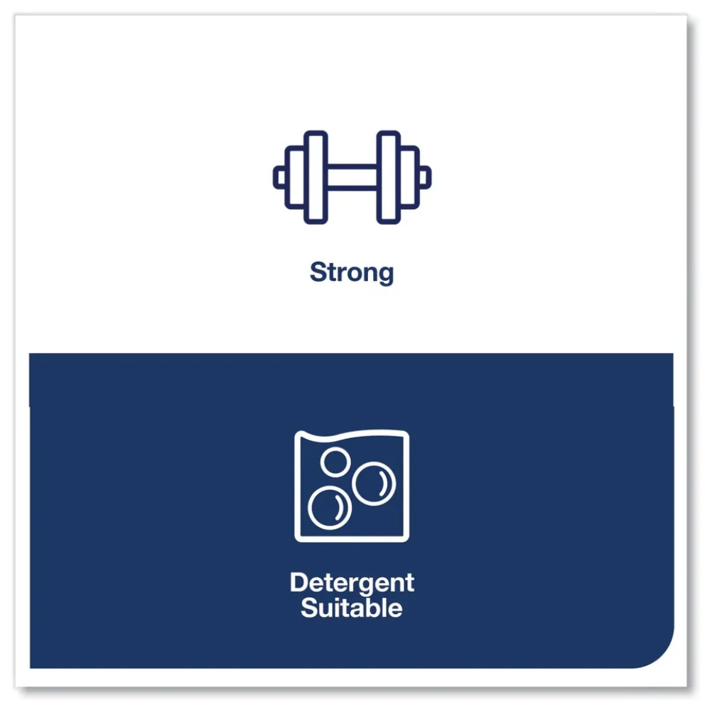 Tork 11.75 in. x 14.75 in. 1-Ply Small Pack Foodservice Cloth - Unscented/White/Red Stripe (4/Carton)