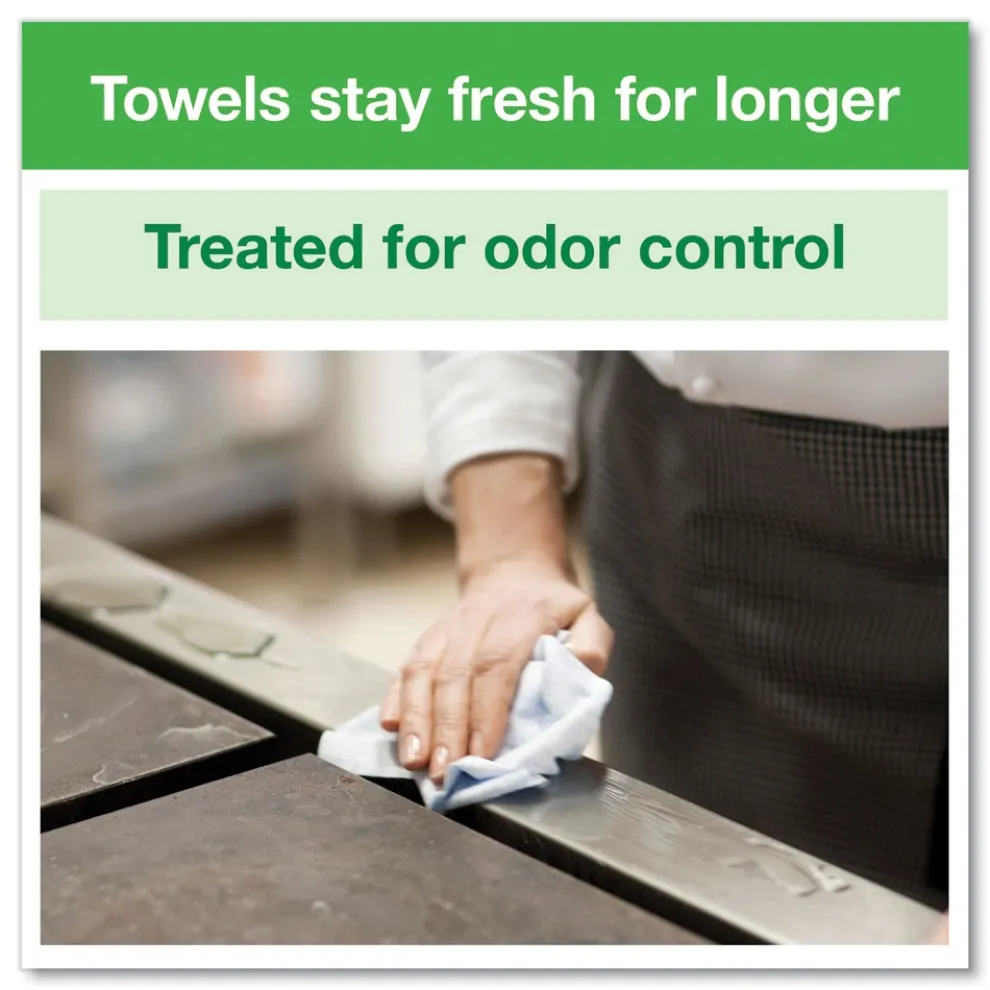 Tork 11.75 in. x 14.75 in. 1-Ply Small Pack Foodservice Cloth - Unscented/White/Red Stripe (4/Carton)