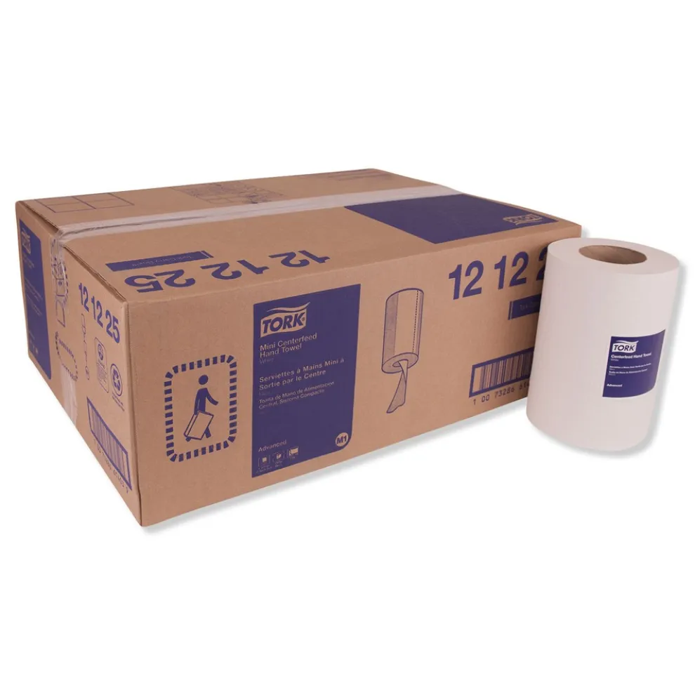 Tork 121225 2-Ply 8.3 in. x 11.8 in. Advanced Soft Mini Centerfeed Hand Towel (12/Carton)