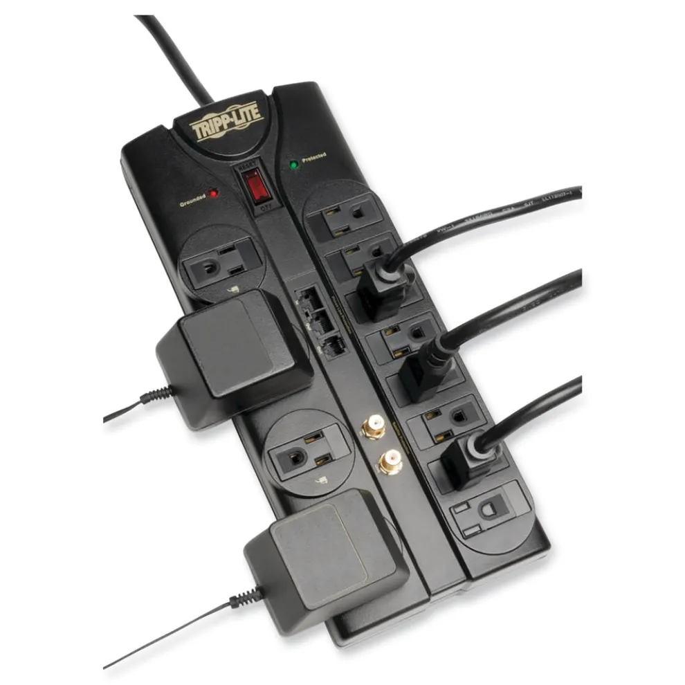 Tripp Lite Protect It! 2880 J 12-Outlet Surge Protector with 8 ft. Cord - Black