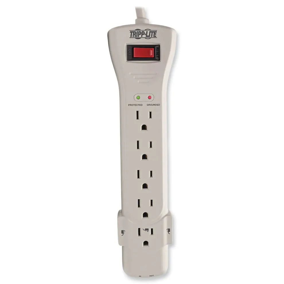 Tripp Lite Protect It! 2520 J 7-Outlet Surge Protector with 15 ft. Cord - Light Gray