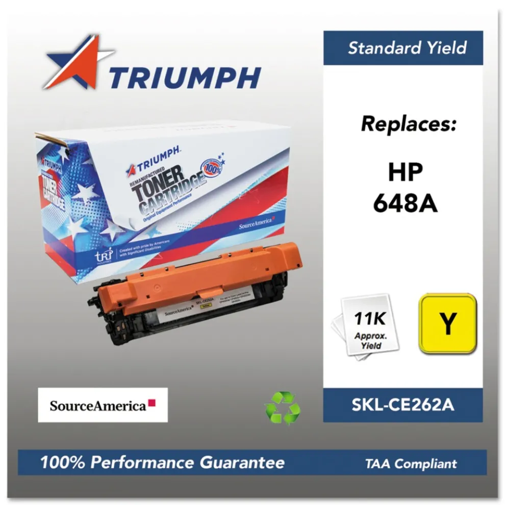 Triumph 751000NSH1116 CE262A (648A) 11,000 Page-Yield Remanufactured Toner - Yellow