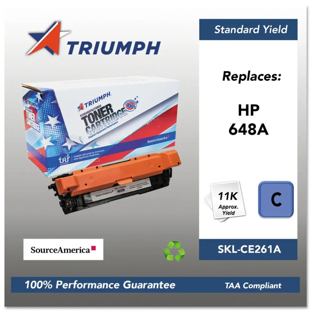 Triumph 751000NSH1115 CE261A (648A) 11,000 Page-Yield Remanufactured Toner - Cyan