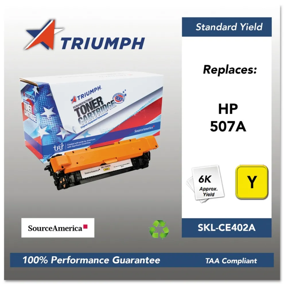Triumph Remanufactured CE402A (507A) 6,000 Page-Yield Toner - Yellow