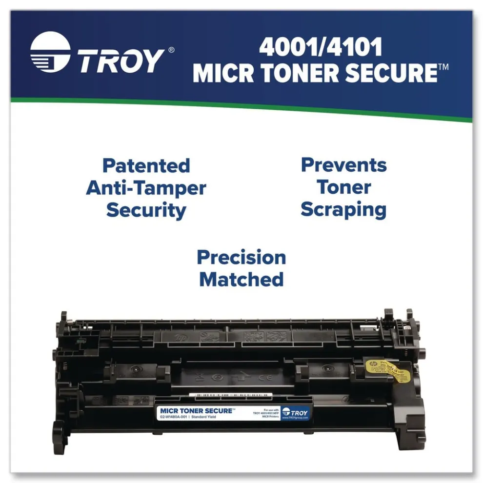 TROY 02-W1480A-001 High-Yield MICR Toner, Alternative for HP 02-W1480X-001 - Black