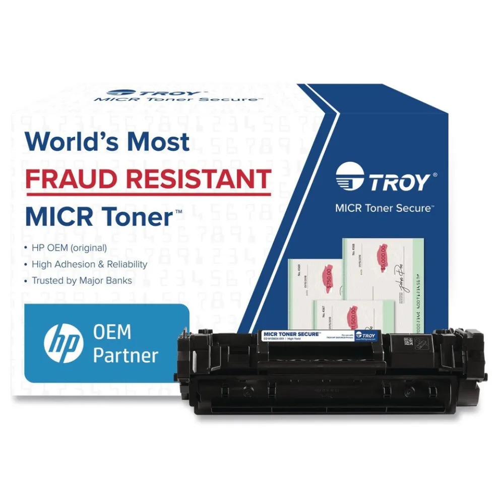 TROY 02-W1380X-001 High-Yield MICR Toner Secure, Alternative for TROY/HP 02-W1380X-001 - Black