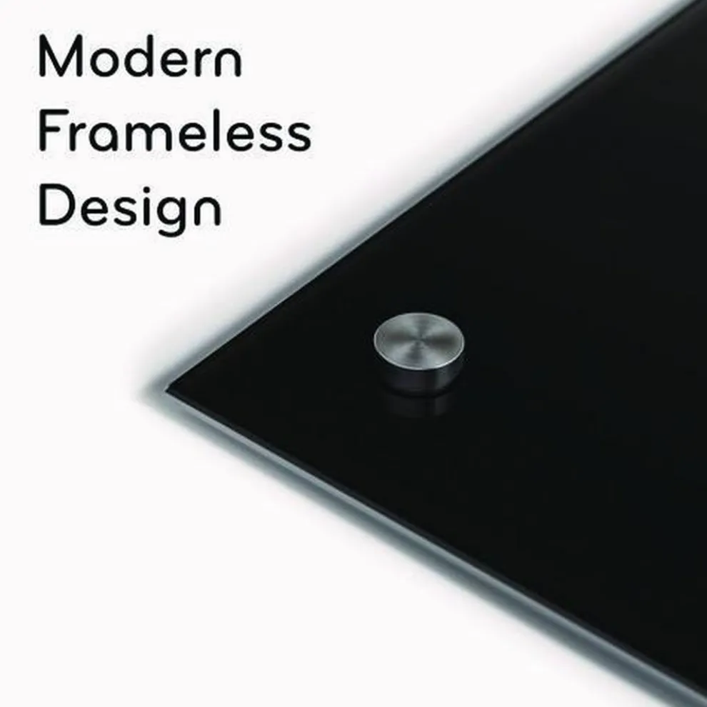 U Brands 35 x 23 Glass Dry Erase Board - Black Surface