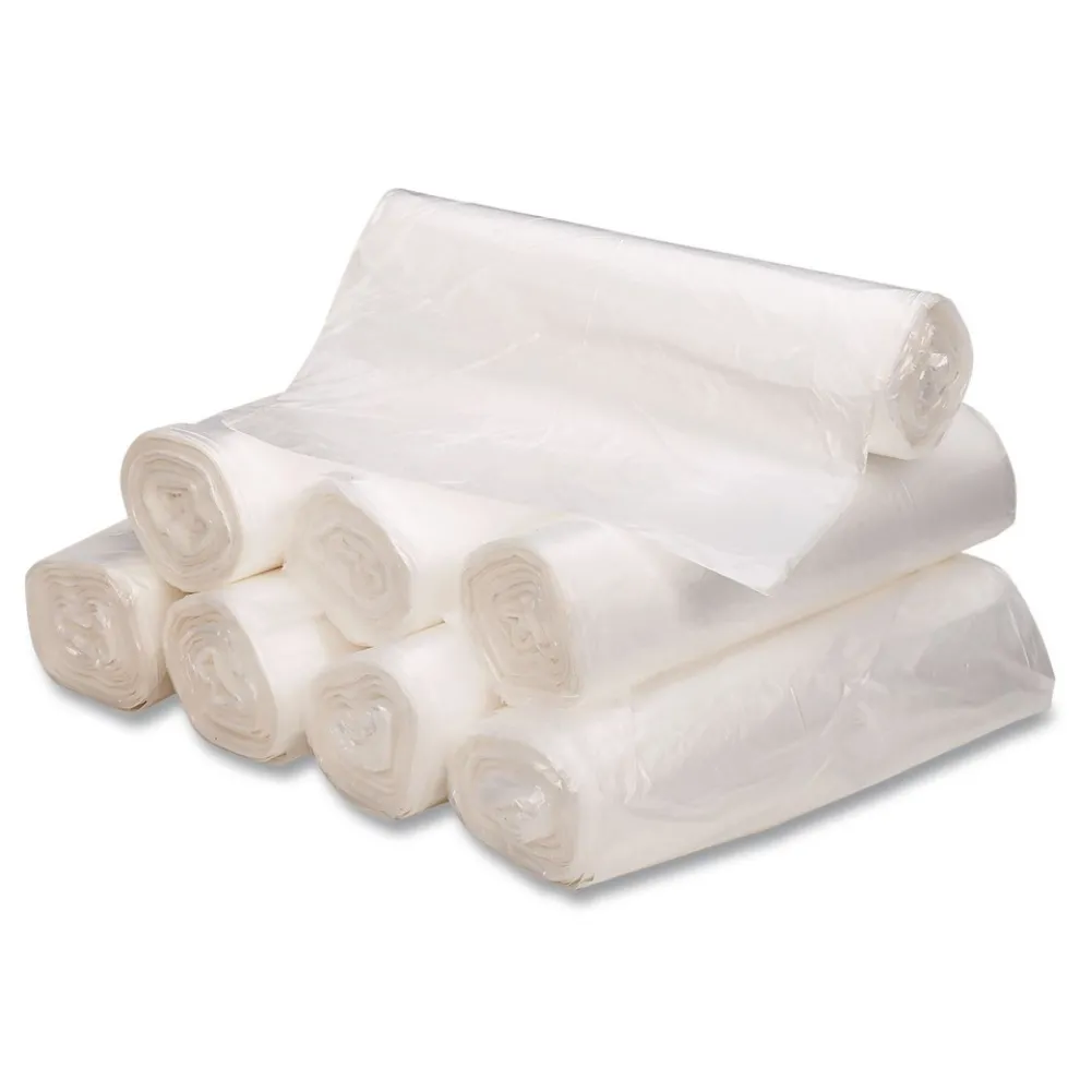 Ultra Plus 1506824 24 in. x 24 in. 10-Gallon 8 mic. Can Liners - Natural (1000/Carton)