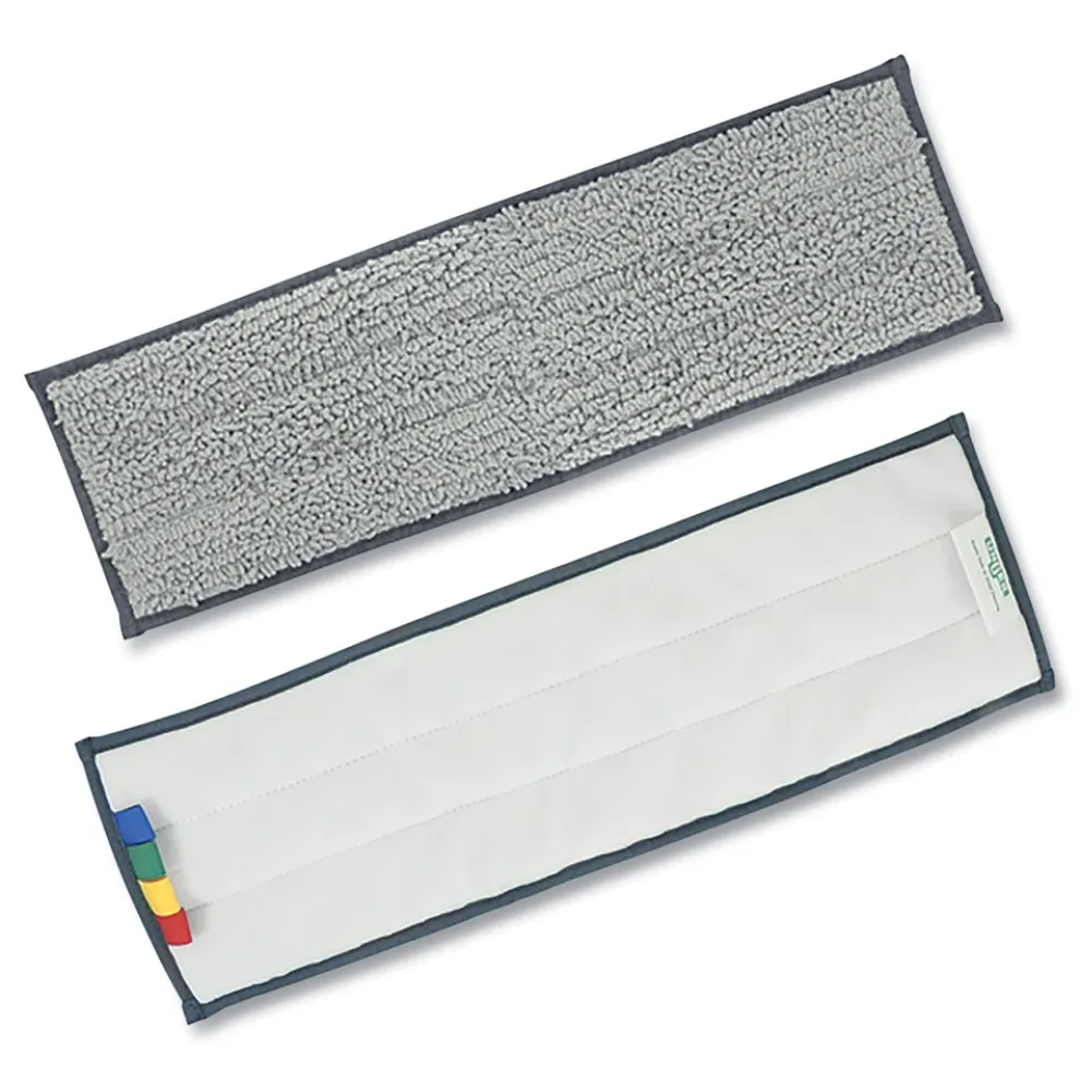 Unger Excella 20 in. x 6 in. Reusable Mopping Pad - Gray with Color-Coding Tabs