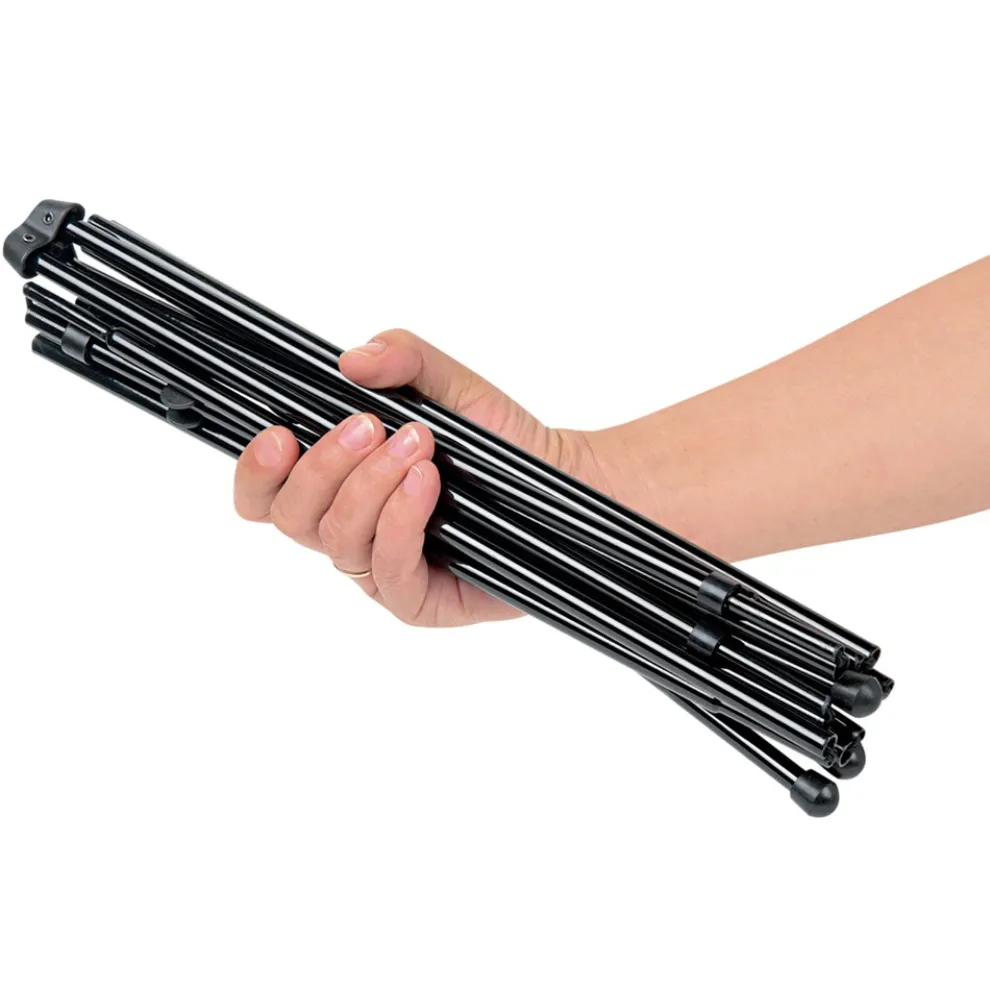 Universal Heavy-Duty Instant Setup Aluminum 25 in. - 63 in. Height Foldaway Easel - Black