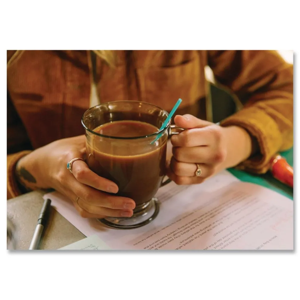 phade 511170 5 in. PHA Marine Biodegradable Stir Straws - Ocean Blue (1000/Box, 6 Boxes/Carton)