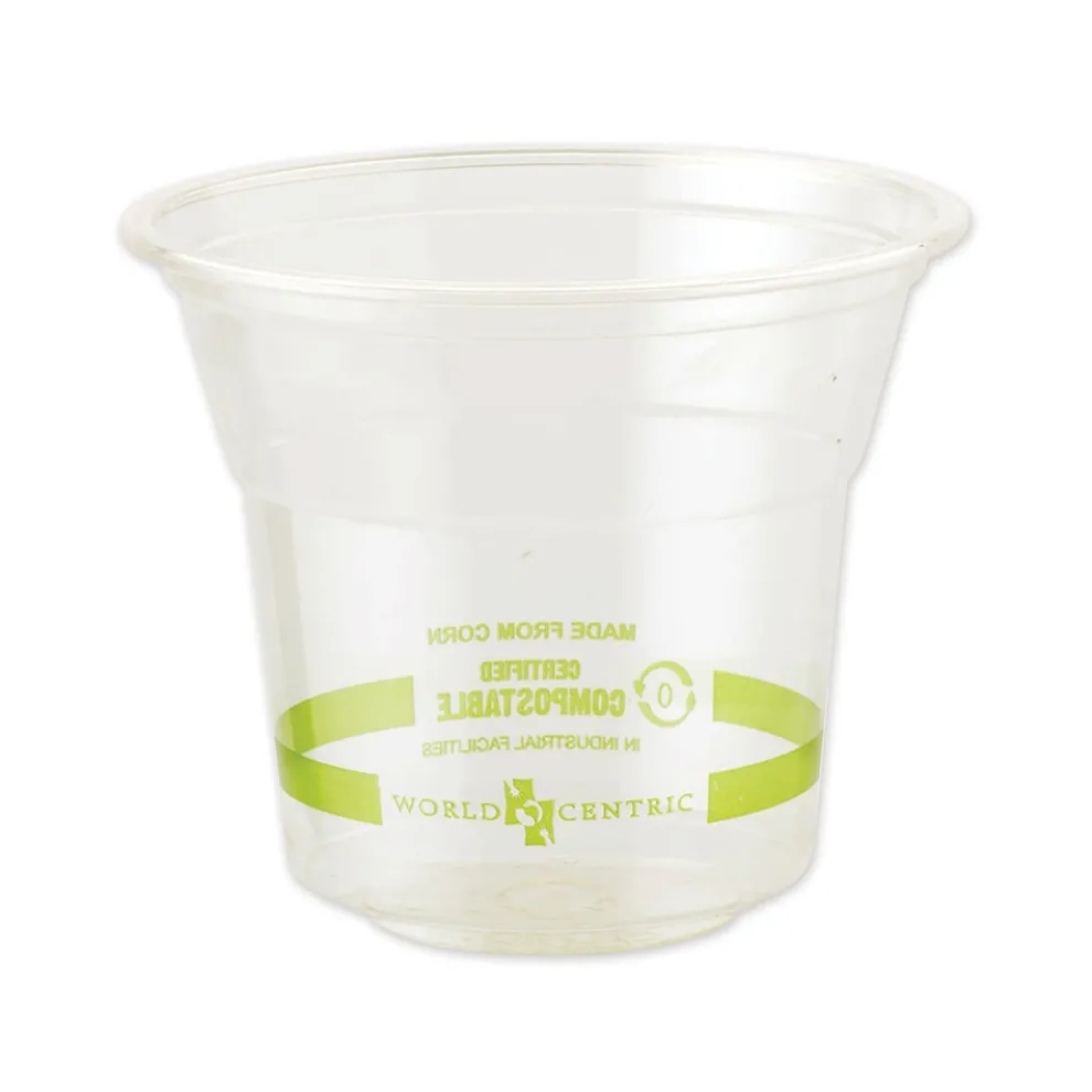 World Centric 10 oz PLA Plastic Cold Cups - Clear (1000/Carton)