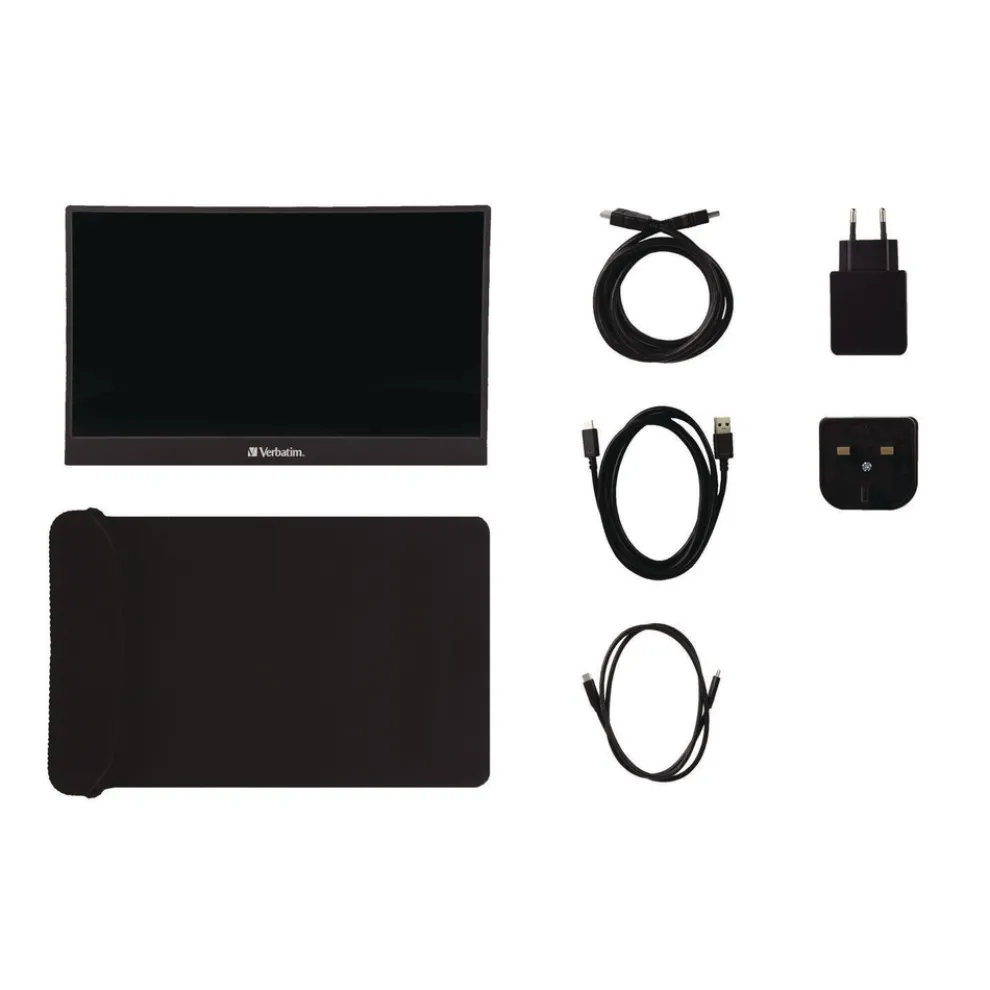 Verbatim 15.6 in. Widescreen 1920 Pixels x 1080 Pixels IPS Panel Portable Touchscreen Monitor